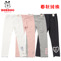 Babu Girl Pants Spring and Autumn Thin Korean Childrens Leggings Female Baby Cotton Wear Pants