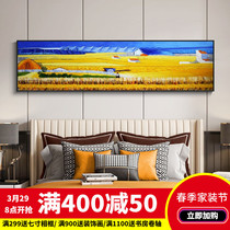 Van Gogh harvest field Garden oil painting European-style minimalist bedroom Living room dining room Dining Room Hung Painting Horizontal headboard Decorative Painting