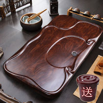 Tea tray solid wood whole piece Ebony simple size drainage tray household tea set Tea Sea rosewood tea table