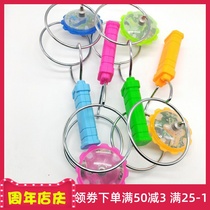 New two-in-one track yo-yo orange colorful hand-cranked colorful gyro toy childrens stall hot sale
