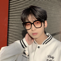 Sunglasses Womens Black 2022 New ins for men Driving blush sunglasses Anti-ultraviolet large face Slim Personality