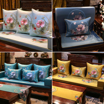 Red Wood Sofa Cushion New Chinese Style With Backrest Non-slip Solid Wood Furniture Cushions Sofa Towels BED CUSHION CUSTOM MADE