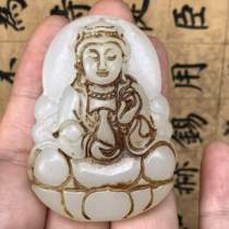Hot sale best-selling antique jade high ancient jade antique jade wall White Jade old jade pendant old Double Dragon Jade