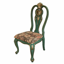 American solid wood double-sided carved dining chair Dining table chair American household carved backrest Dining chair