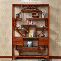 Solid Wood ancient frame Chinese style Ming and Qing antique solid wood shelf Duobao cabinet tea leaf frame partition Bo ancient frame ornaments