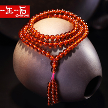 Lifetime One Stone Natural manganese aluminum garnet Bracelet for women Multi-circle multi-layer Buddha beads Hand string Crystal jewelry with certificate