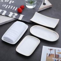 Hand towel towel tray hotel towel rack small Room restaurant commercial new dish Western food variety square towel hair