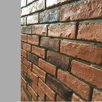Red cultural brick red brick TV background wall antique brick cultural fossil Villa exterior wall brick outdoor cement brick