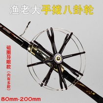 Fisherman space cup stainless steel guard hand dial wheel sea rod throwing rod eight wheel raft fishing reel fishing tackle
