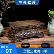 Custom mahogany carved rectangular sandalwood Buddha statue base King Kong base Guanyin Lotus base Solid wood Guan Gong base