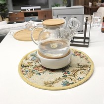 Eurostyle round table cushion bowls cushion dish cushion tea cup cushion pan cushion cloth art heat insulation cushion tea mat vase cushion