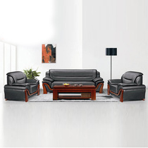Office sofas tea table Composition minimalist Business sofa Office furniture Living room Office reception Guest Sofa