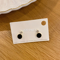 Joo Korean 925 silver pin hypoallergenic snowflake drill mini stud earrings