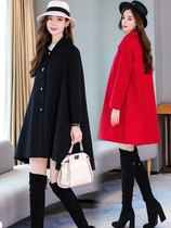 Autumn and winter 2020 new small man Hepburn wind gentle cloak wool coat women high-end long woolen coat