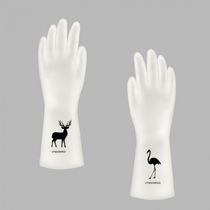 Extended plastic splash-proof disposable gloves roast duck household wear-resistant summer black technology artifact high temperature resistant and flexible