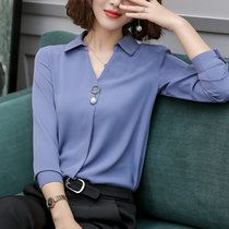 Shirt women chiffon temperament has a sense of the inch shirt female Korean version of the trend loose temperament casual Joker White Shirt shirt