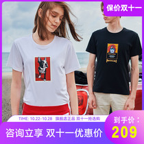 Boshi and outdoor sports urban T-shirts for men and women spring summer round neck running fast clothes fashion casual print short sleeves