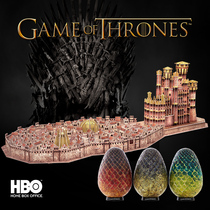 Game of Thrones Song of Ice and Fire Surrounding music Cube 3D three-dimensional puzzle Kings Landing City Dragon Egg set model