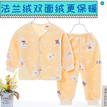 Autumn Winter Baby Gush Suit Warm Underwear Childrens Baby Thickened Sleeping Clothes Flannel Spring Autumn Men And Women Clothes