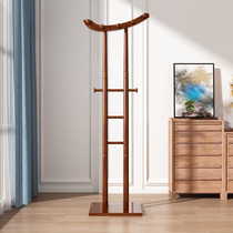 Living room Xuanguan Vertical hanging clothes hanger floor bedroom beech wood clothes hat rack Hyundai New Chinese office hanging clothes rack
