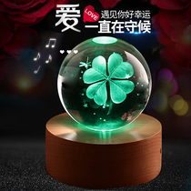 Crystal ball music box Music box Birthday creative gift for best friend girlfriend Friend Tanabata Valentines Day gift for wife