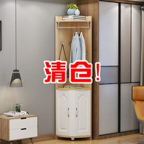 Corner coat rack living room corner shelf simple modern bedroom corner cabinet floor hanging hanger dressing mirror