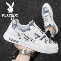 Flowers Playboy mens shoes Summer breathable thin and thin white shoes Trend Korean version casual sports board Shoe men 100 hitch shoes