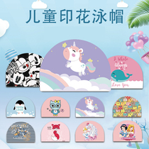 Childrens swimming cap large comfortable fabric does not have long hair ear protection sunscreen male and female adult swimming trunks solid color swimming cap