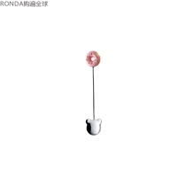 Japanese ELFIN stainless steel creative cute donut spoon spoon small childrens tableware soup spoon 12 6cm