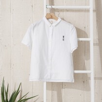 Metersbonwe short-sleeved shirt cotton and linen womens embroidered bottoming top white summer dress new 225894