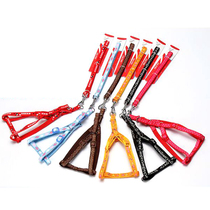 Pet embroidered applie fabric traction with chest harness Puppy dog traction with suit nylon printed dog with 2 model