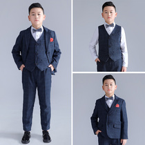 Boys dress set plus fat childrens plus size suit piano performance costume English style fat childrens suit spring and autumn coat