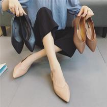 Hong Kong Tide England retro - leather grandmother shoes in 2022 summer new womens shoes fashion and coarse heels