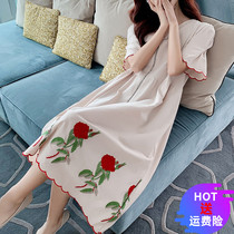 Pregnancy Woman Dress Summer Dress 2022 Summer New Fashion Small Fresh Cotton Linen Embroidered Dress With Dress Loose Big Code Dresses Summer