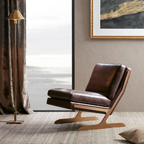 Tao home Hearty cowhide soft bag lazy sofa chair American minimalist furniture casual chair single sofa