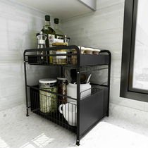 Lower sink drawer type storage rack kitchen multi-layer seasoning rack cabinet storage rack living room bedroom balcony storage rack