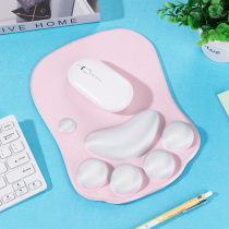 Cute cat claw mouse pad wrist desktop pad home office silicone pad laptop desktop game mouse pad male and female personality simple non-slip pad thickened