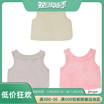 99 No Returns Replacement Bud Baby Yellow Pelota Girls Infant Little Lotus Leaf Collar Linen Top