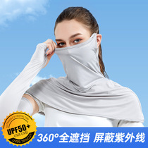 Factory direct selling sunscreen mask women summer dustproof ultraviolet breathable thin neck protector washable summer sunscreen mask