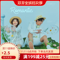 Mori fresh wedding photos Creative pastoral shooting photo studio photography network red travel shooting location photo tennis racket props