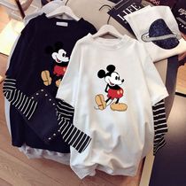 Maternity Spring Wear Net Red Set Fashion New Year Top Cotton T-Shirt Short Size Dress Spring and Autumn Style