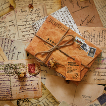 Vintage nostalgic memories postcard creative cowhide old English writing greeting card card photography props 30 pieces