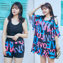 Big Code Bikini Swimsuit Woman Fat mm200 Catty Loose Sexy Split Three Sets Big Chest Bathing Suit Easy