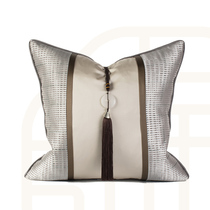 (Manyuan) Modern simple new Chinese pillow tassel jade pendant decoration cushion model room sofa pillowcase