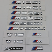 BMW 12357 series M car standard modification M135i M240i M760li word standard rear tail standard car sticker V12 logo