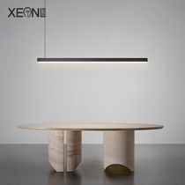 Minimalist restaurant strip chandelier modern minimalist dining table desk lamp office designer lined with LED dining chandelier