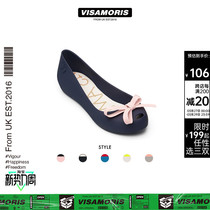 Planet International Visamoris British brand Yun Mo Su milled deep blue butterfly middle boy jelly shoe i