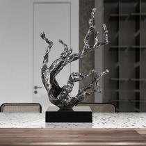 European-style simple and beautiful resin ornaments FRP high-end soft hotel lobby hall model corridor large decoration landing