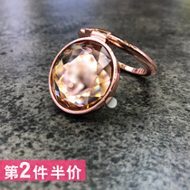 Ring Bracket Net Red Convenient Android Apple Universal Phone Glass Gem Ring Buckle Lazy Woman Tide Adhesive Apple xs Huawei vivo Phone Shell Ring oppo Phone Desktop Bracket