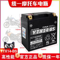 YTX14-BS Motorcycle battery BMW 1600130012501200GS applies Honda 1300 soup shallow battery